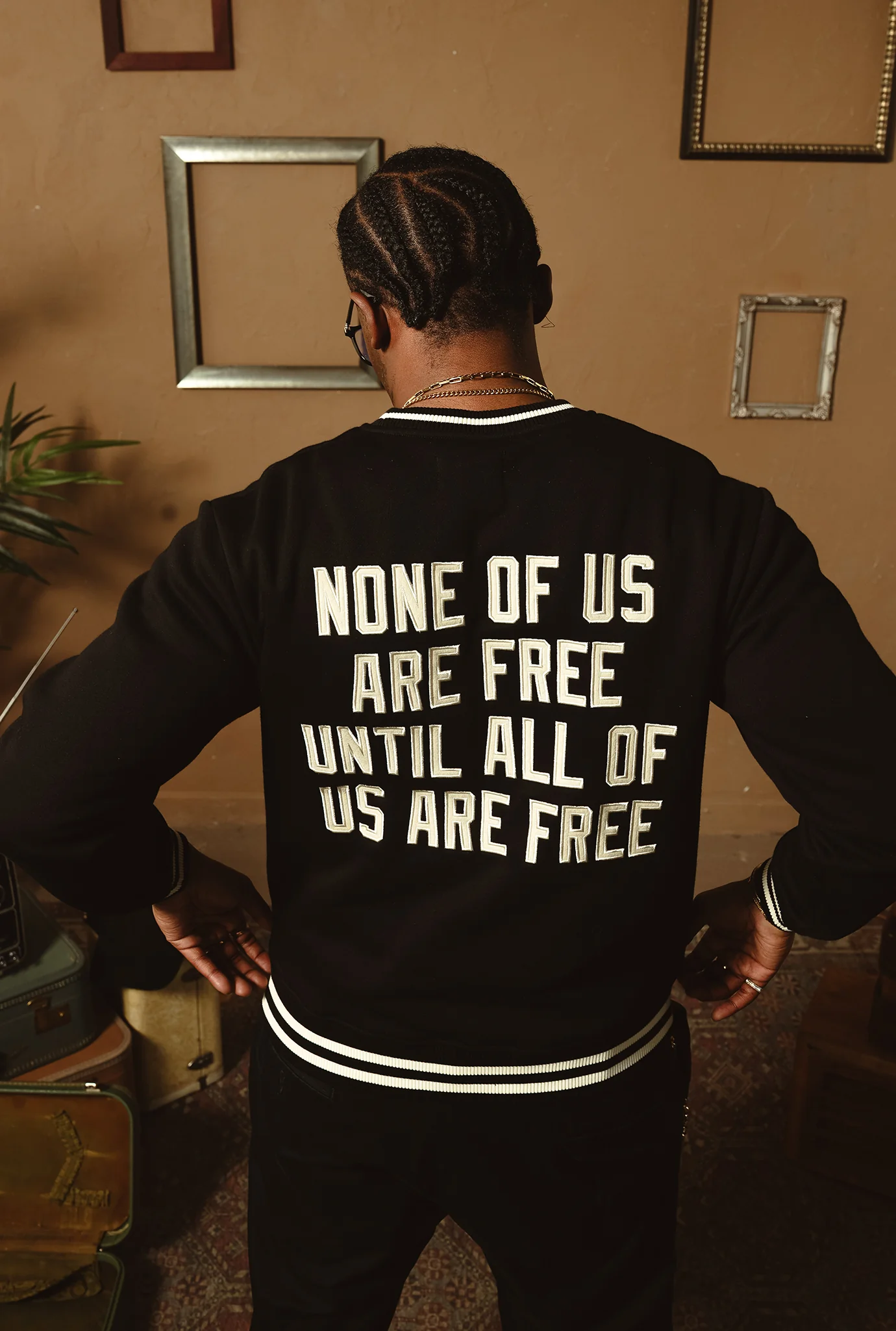 P/C x Jackie Robinson Ribbed Heavyweight Crewneck - Black - Image 5