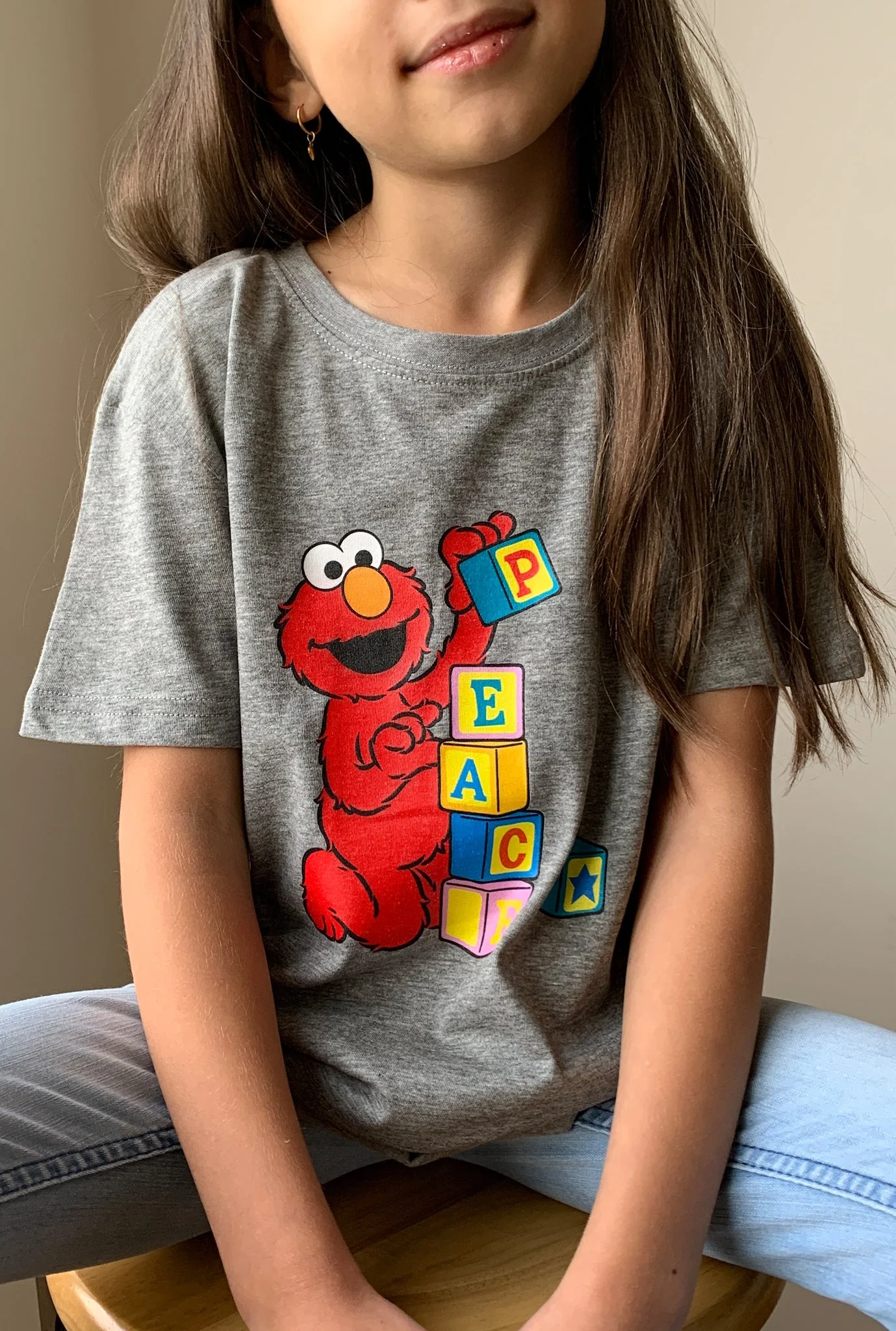 P/C x Sesame Street Building Blocks Kids T-Shirt - Grey - Image 4