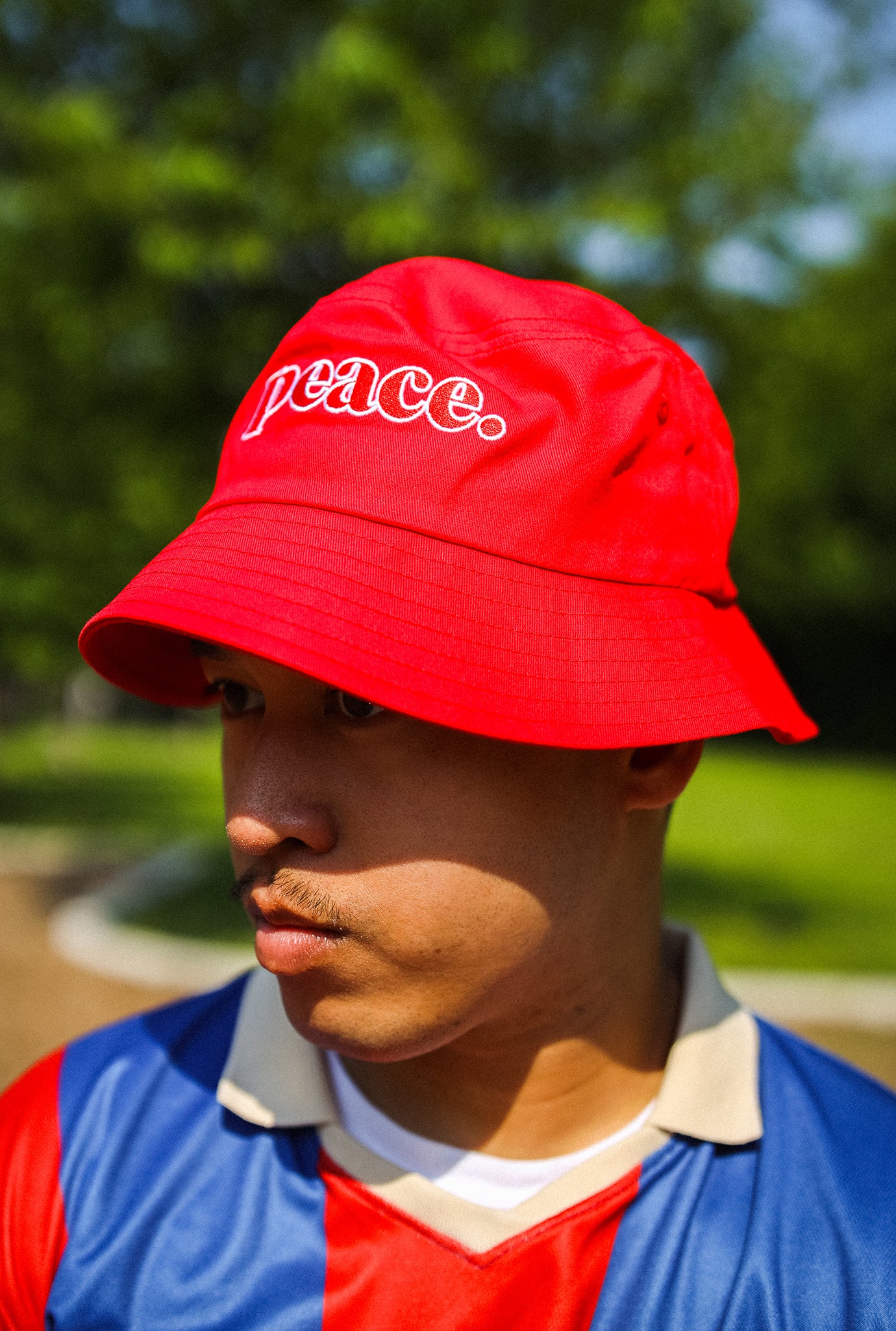 Peace Basics Bucket Hat - Red - Image 2