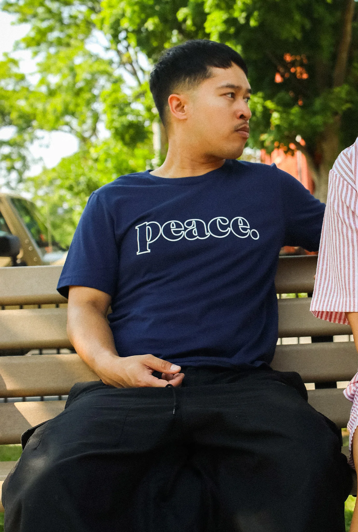 Peace Basics Cropped T-Shirt - Eclipse - Image 3