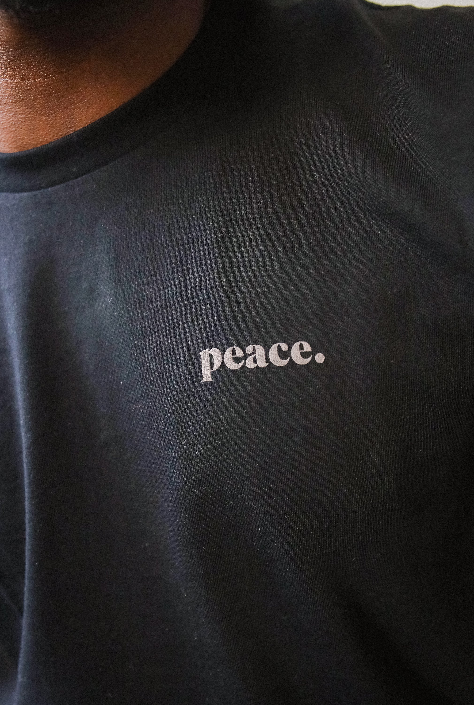 Peace Basics Cropped T-Shirt - Black - Image 3