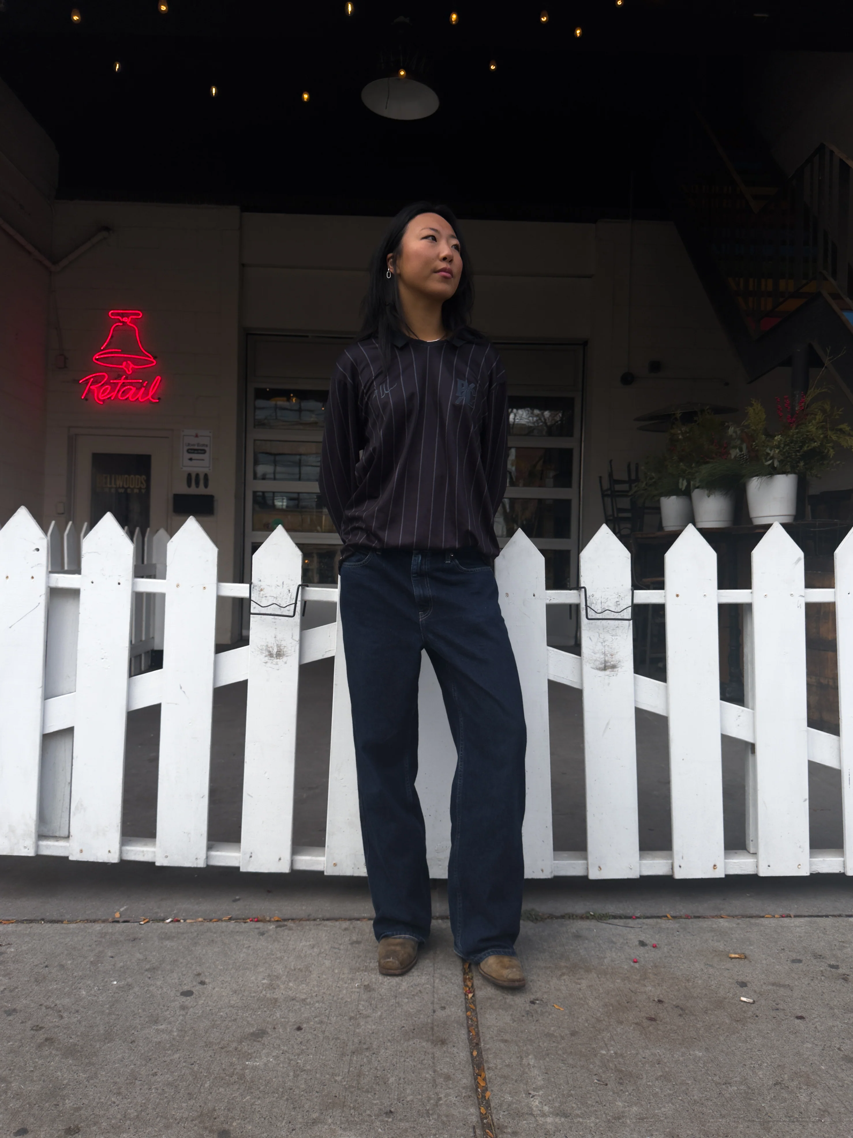 Peace Tonal Long Sleeve Soccer Jersey - Black - Image 3