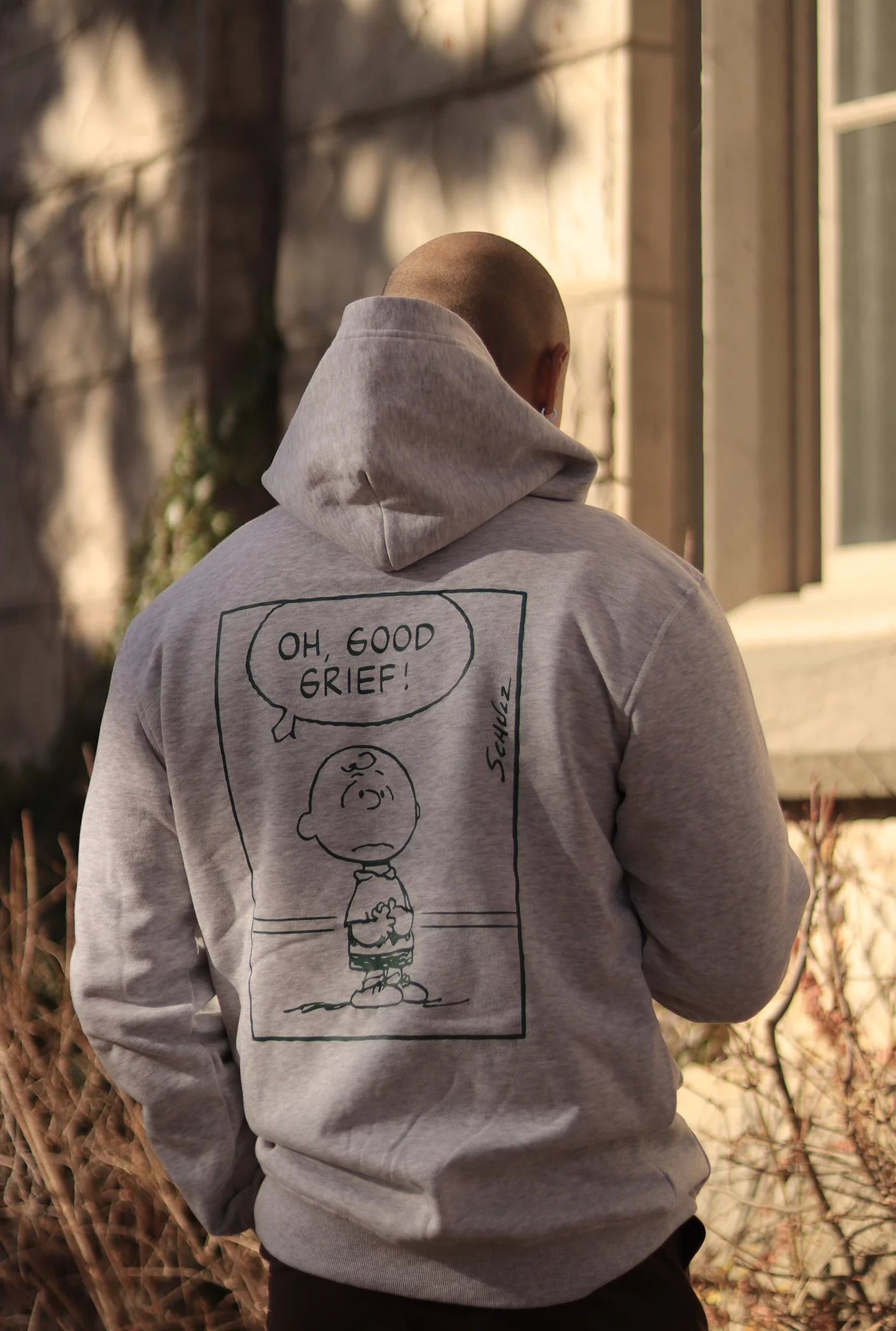 Peanuts Mental Health is Health Good Grief! Hoodie - Ash Grey - Image 5
