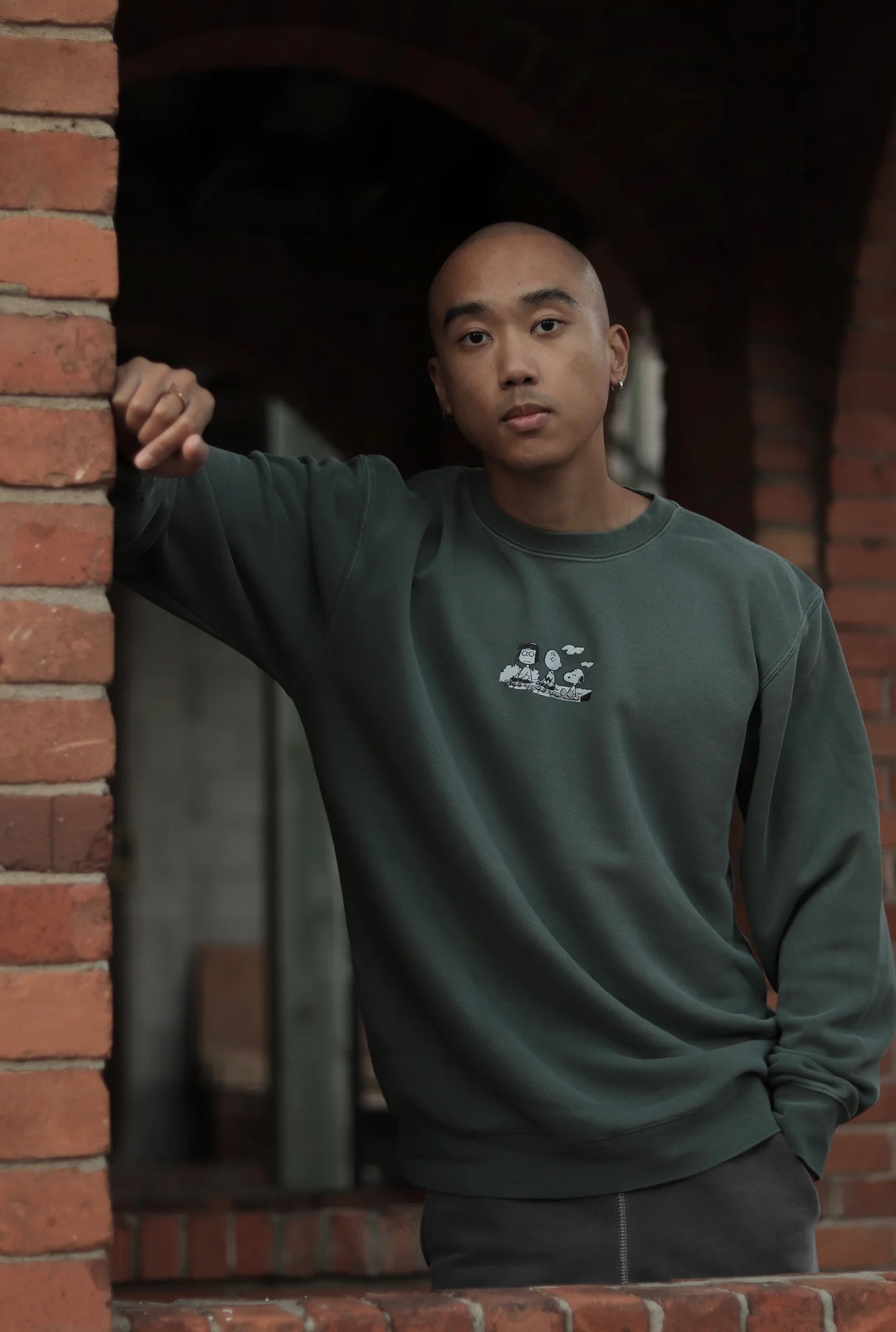 Peanuts Mental Health Matters Crewneck - Sage - Image 4