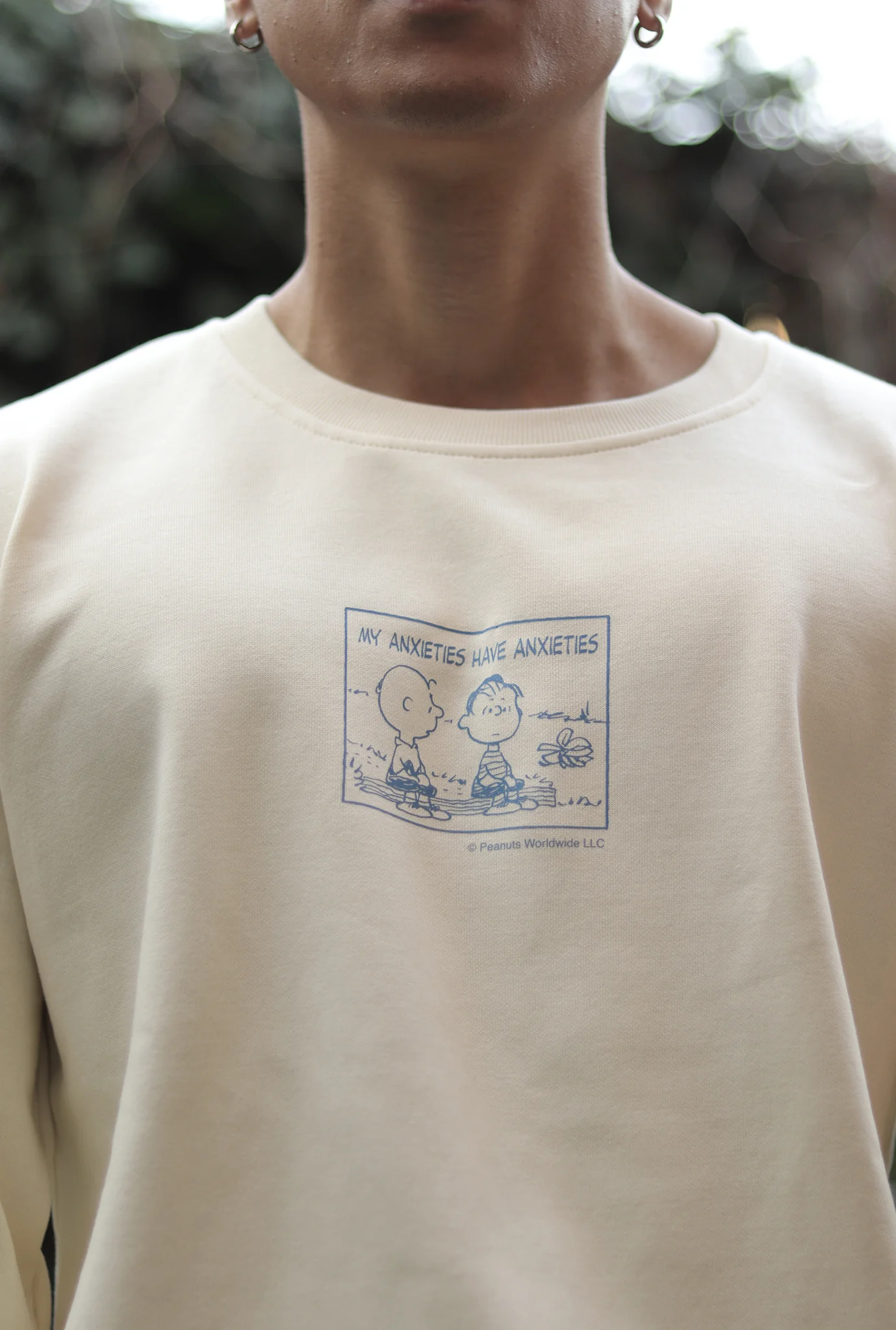 Peanuts My Anxieties have Anxieties Crewneck - Ivory - Image 3