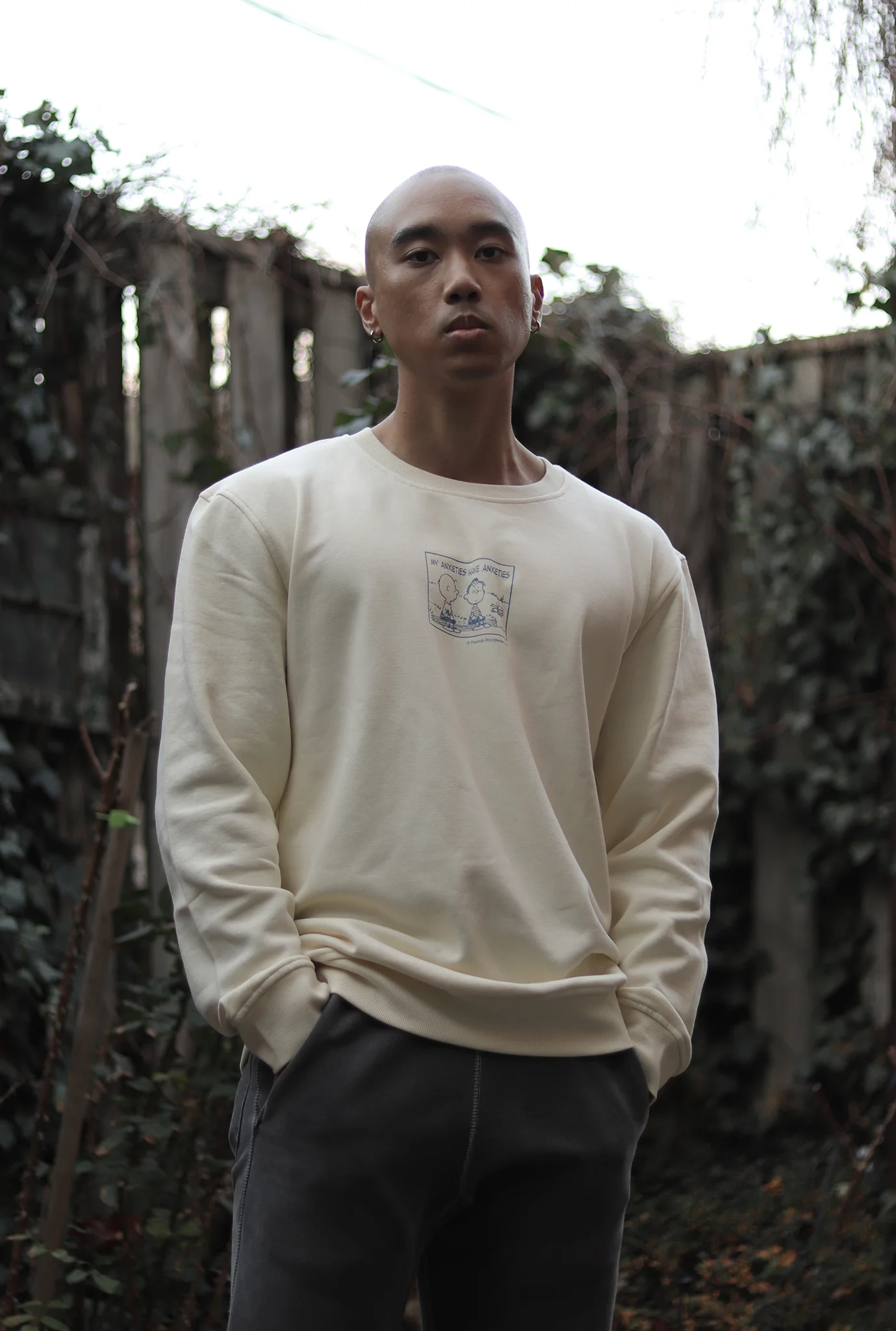 Peanuts My Anxieties have Anxieties Crewneck - Ivory - Image 4