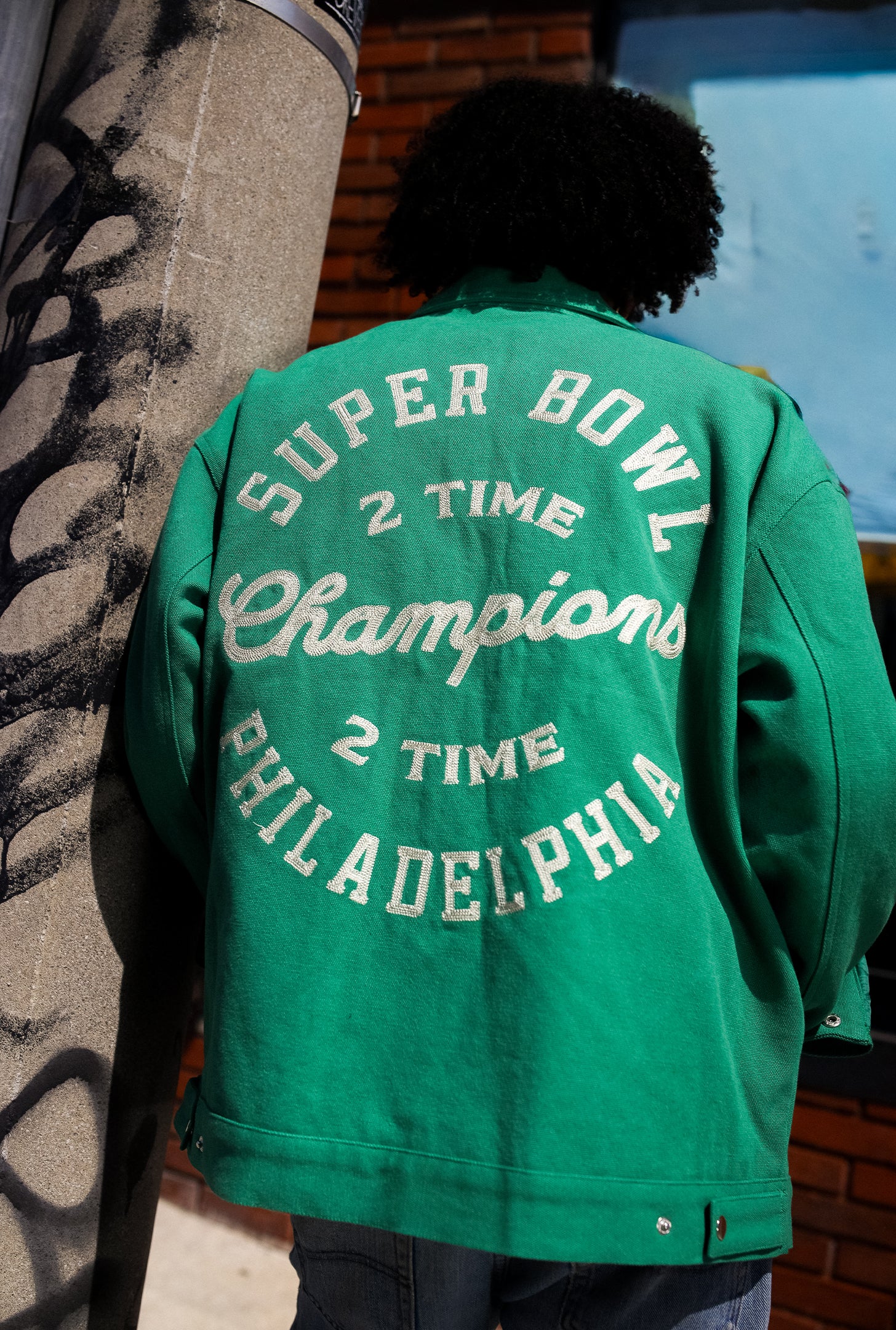 Philadelphia Eagles Work Jacket - Kelly Green - Image 6