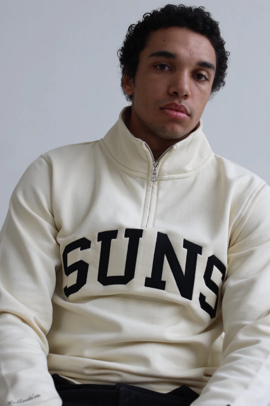 Phoenix Suns Collegiate Quarter Zip - Ivory - Image 5