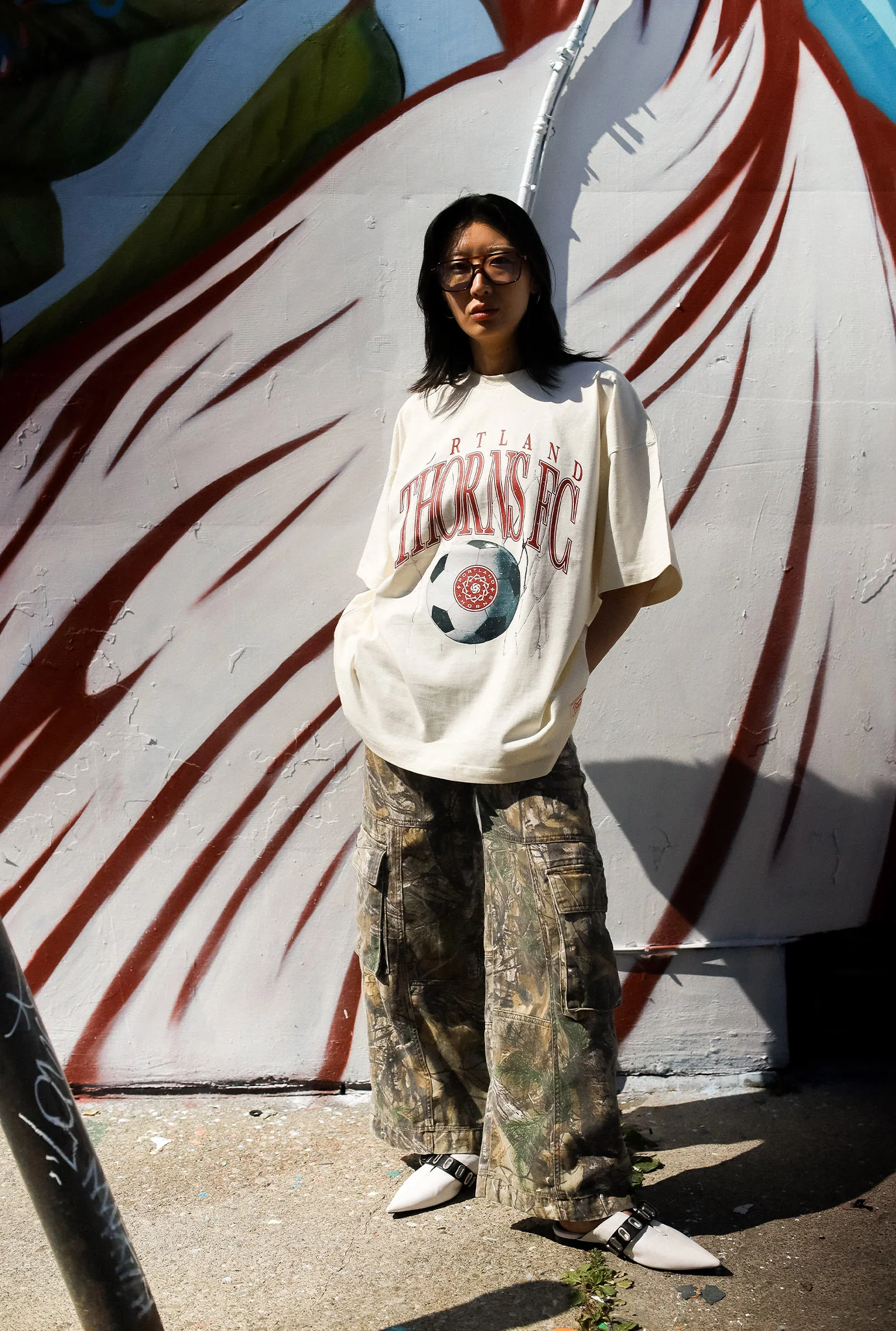 Portland Thorns FC Heavyweight T-Shirt - Ivory - Image 2