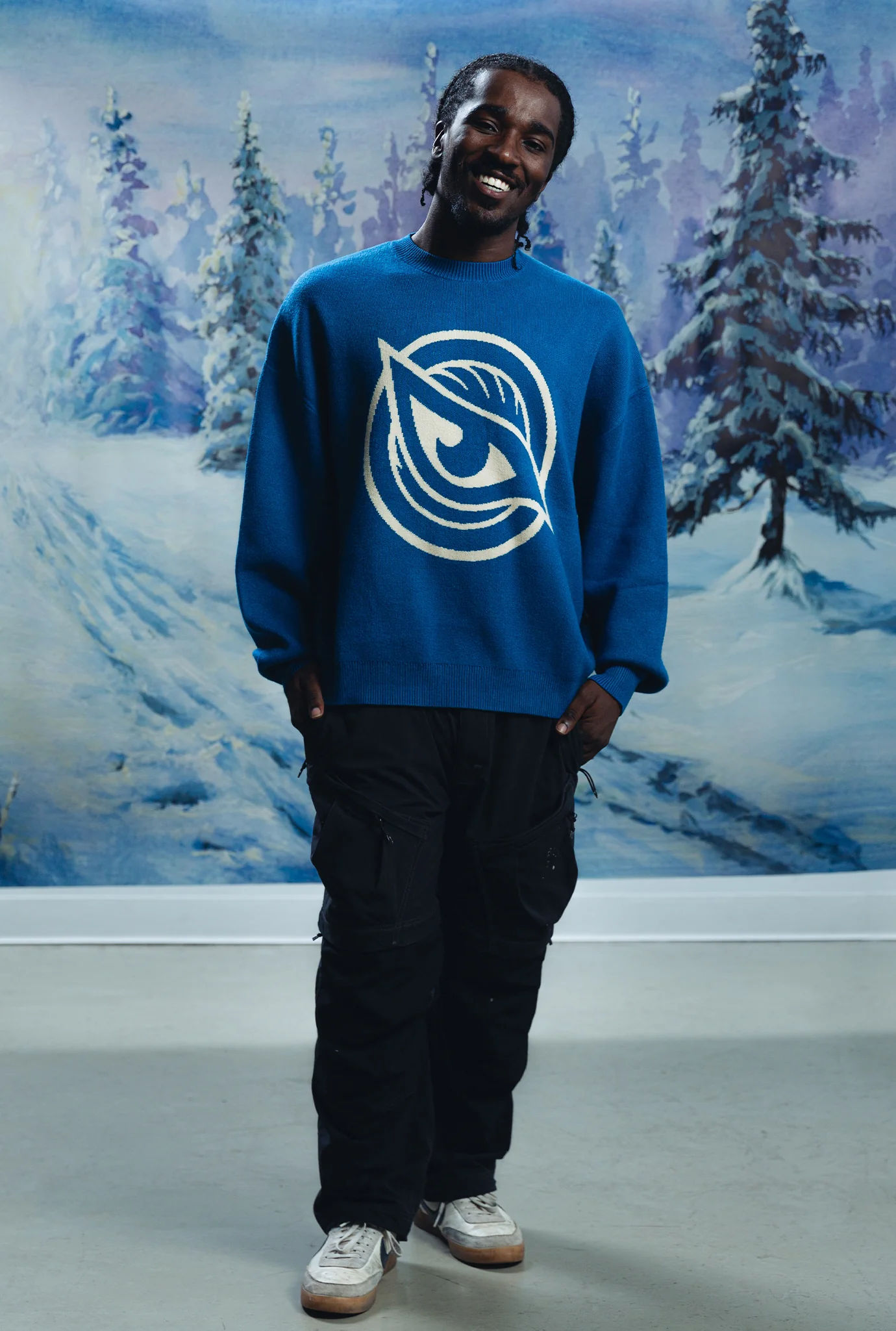 Vancouver Goldeneyes Logo Knit Sweater - Pacific Blue - Image 2