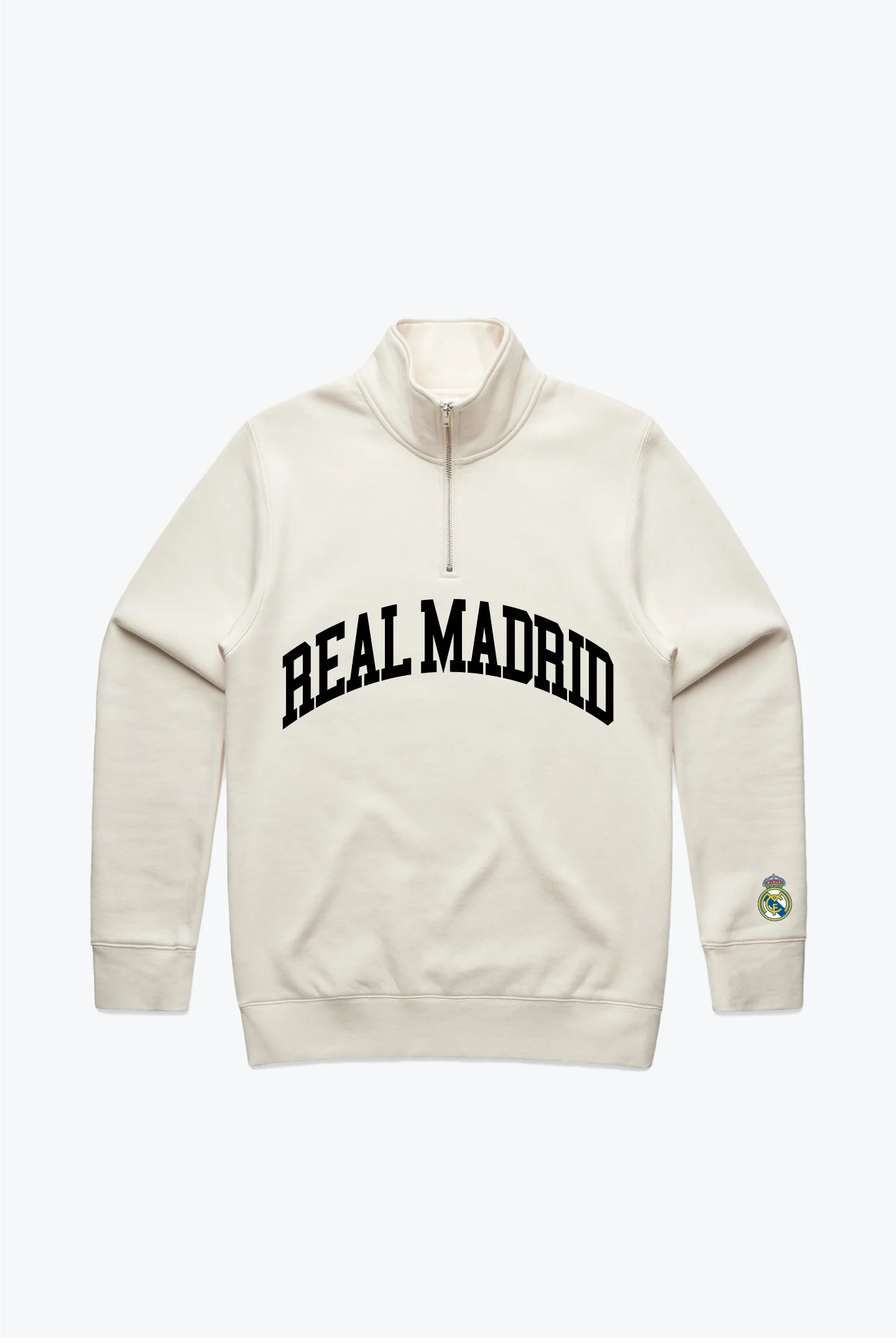 Real Madrid Collegiate Quarter Zip - Ivory