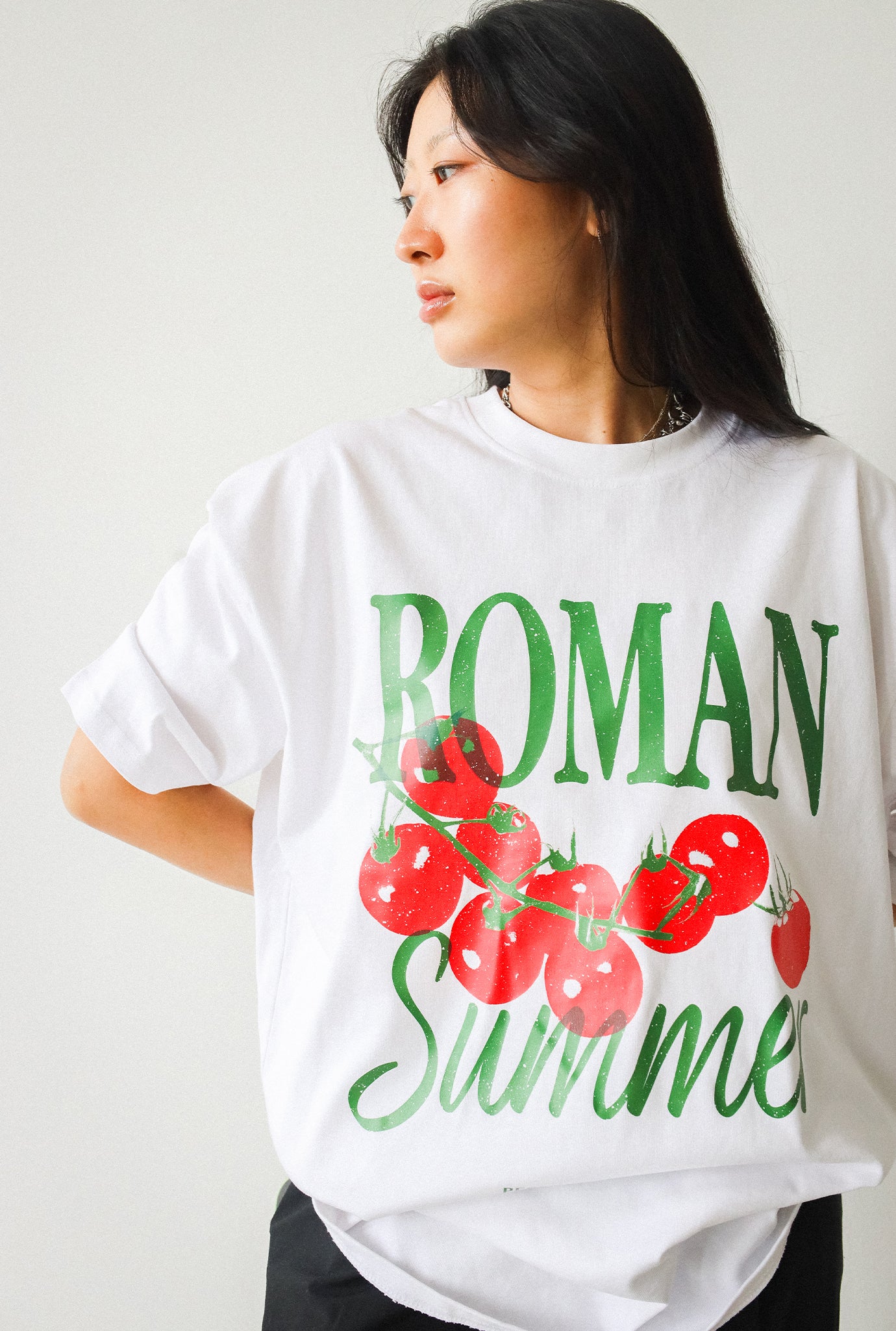 Roman Summer Heavyweight T-Shirt - White - Image 2