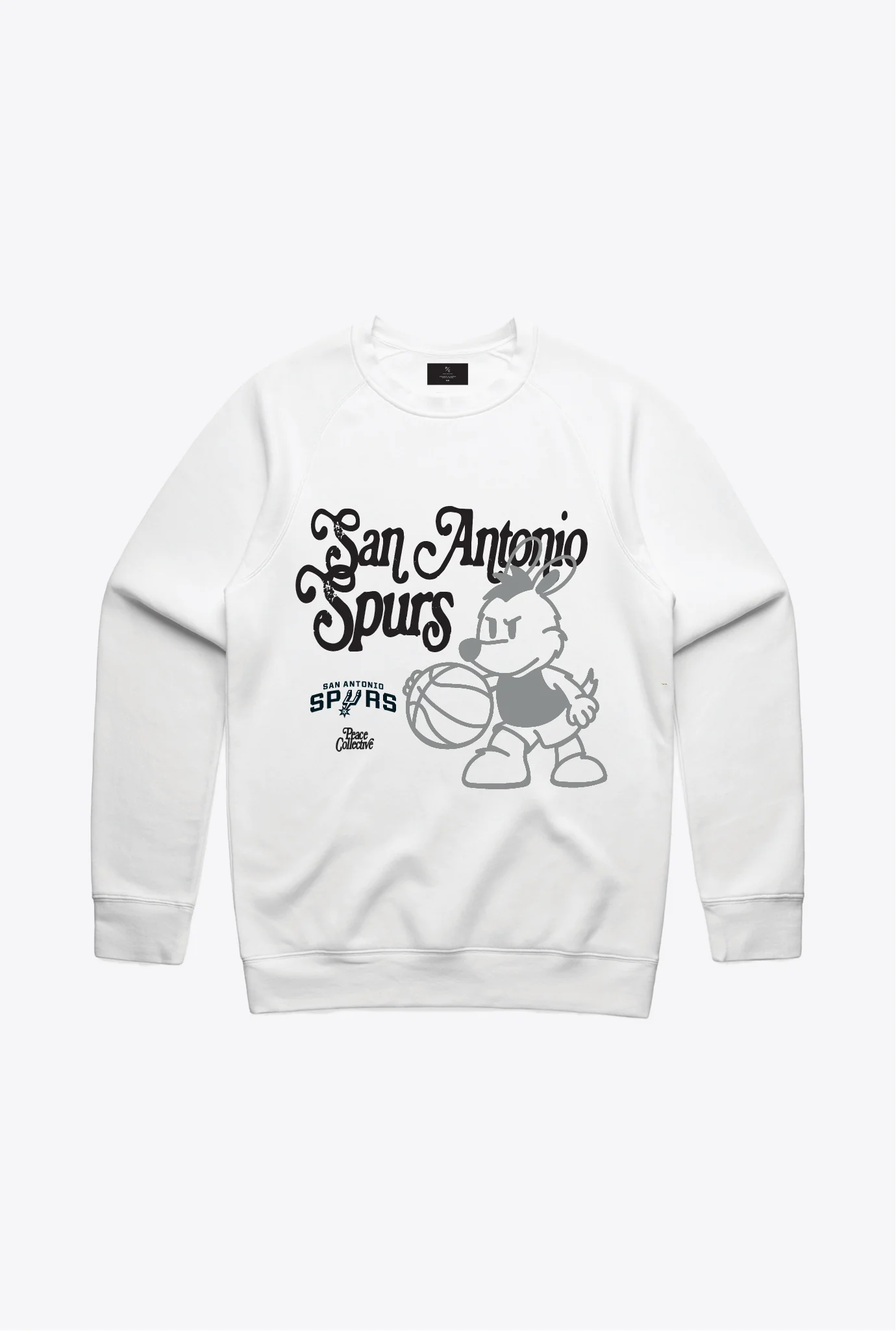 San Antonio Spurs Mascot Crewneck - White