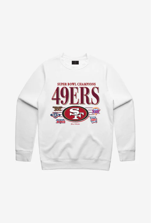 San Francisco 49ers Vintage Crewneck - White