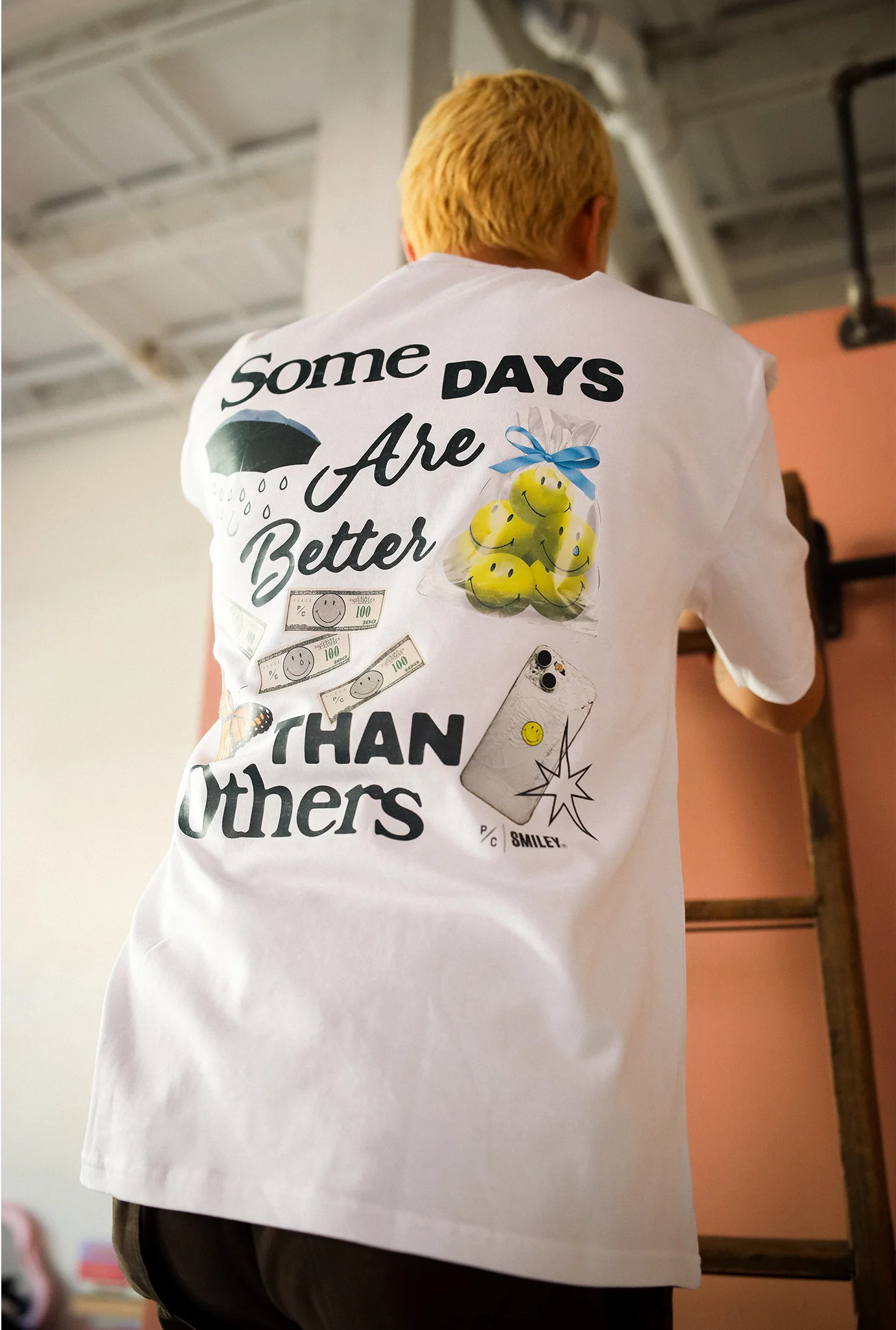SMILEY: Some Days Are Better Than Others Heavyweight T-Shirt - White - Image 3