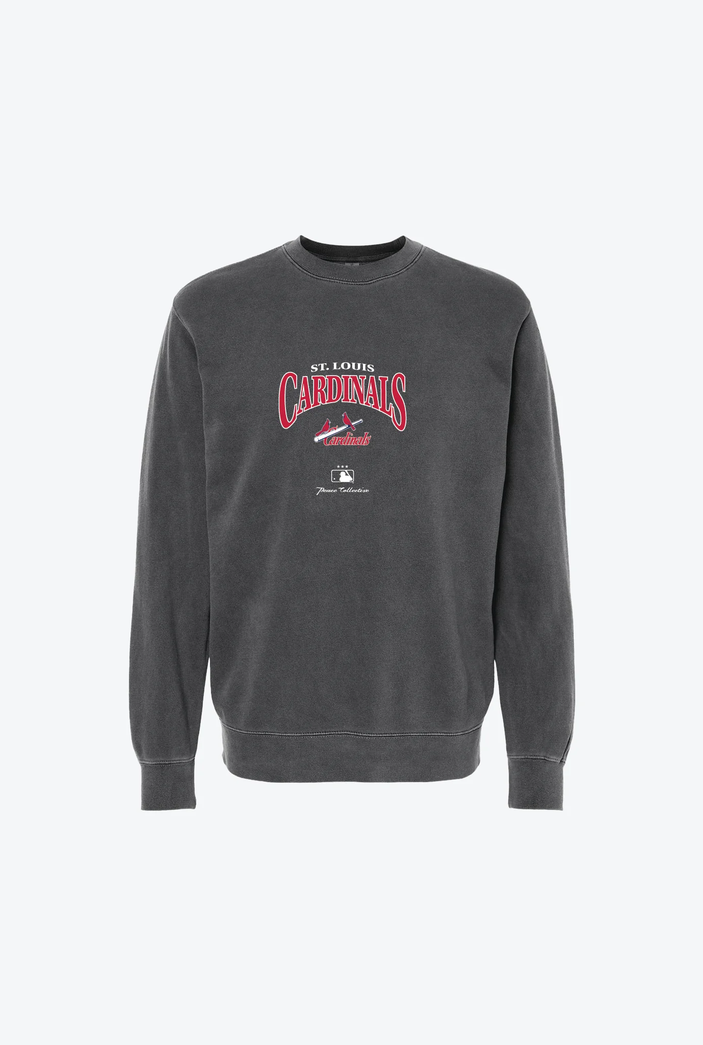 St. Louis Cardinals Vintage Embroidered Crewneck - Black