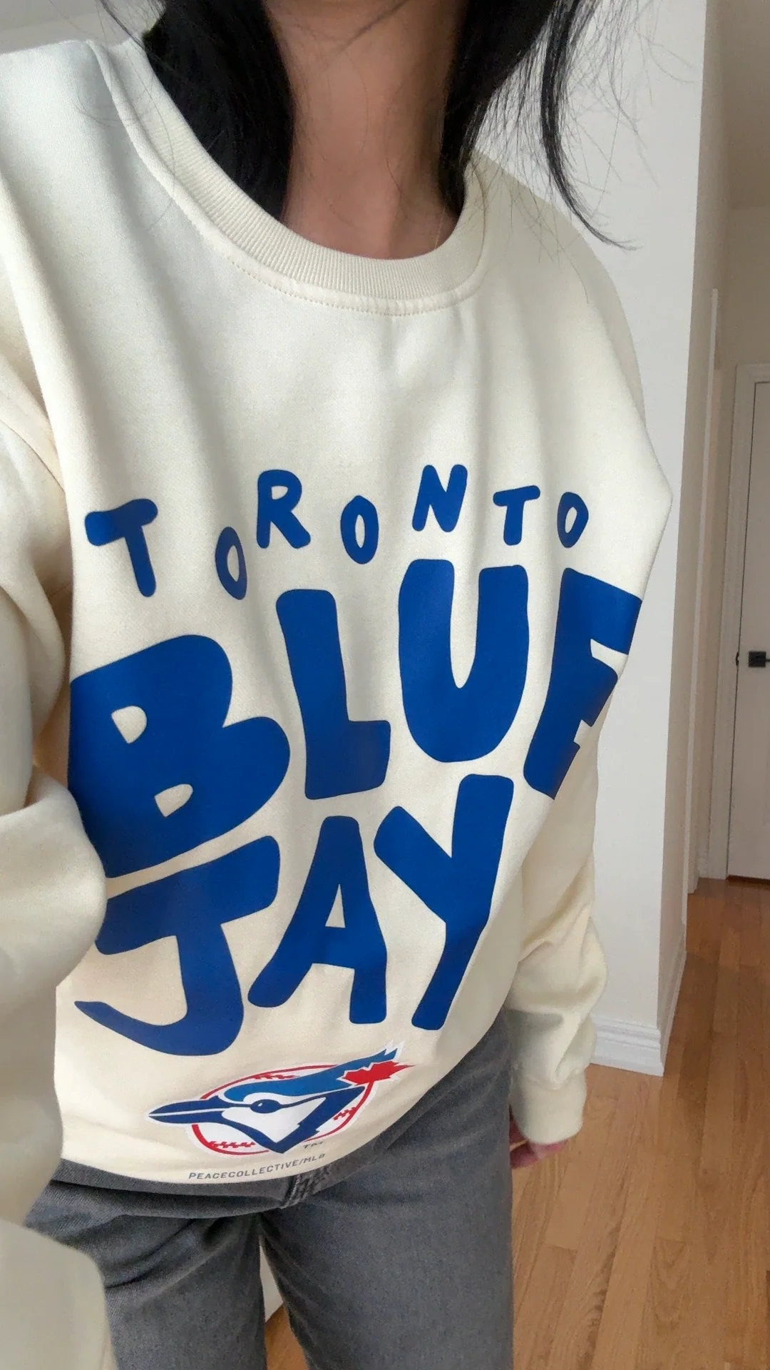 Toronto Blue Jays Bubble Crewneck - Ivory - Image 5