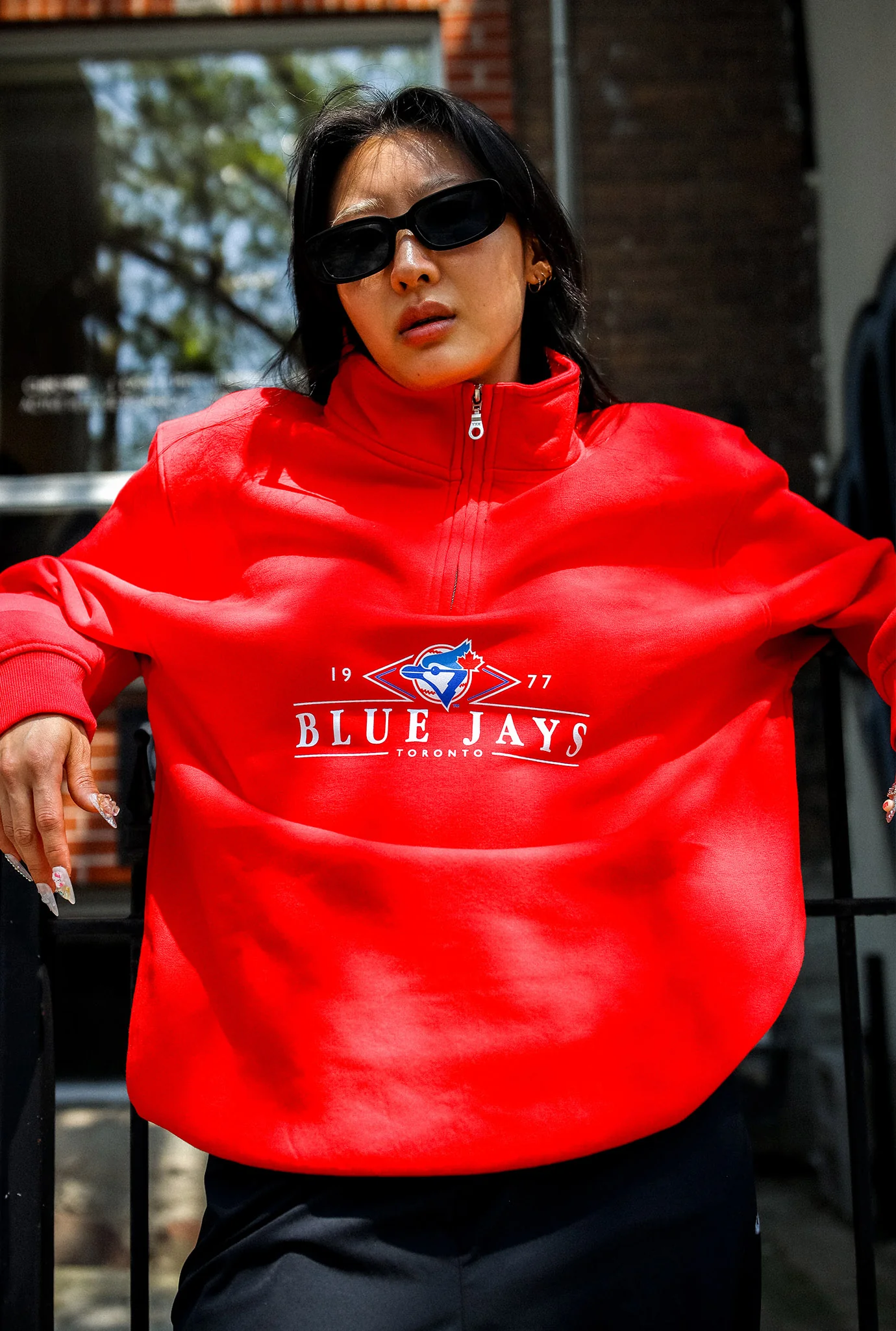 Toronto Blue Jays Quarter Zip - Red - Image 4