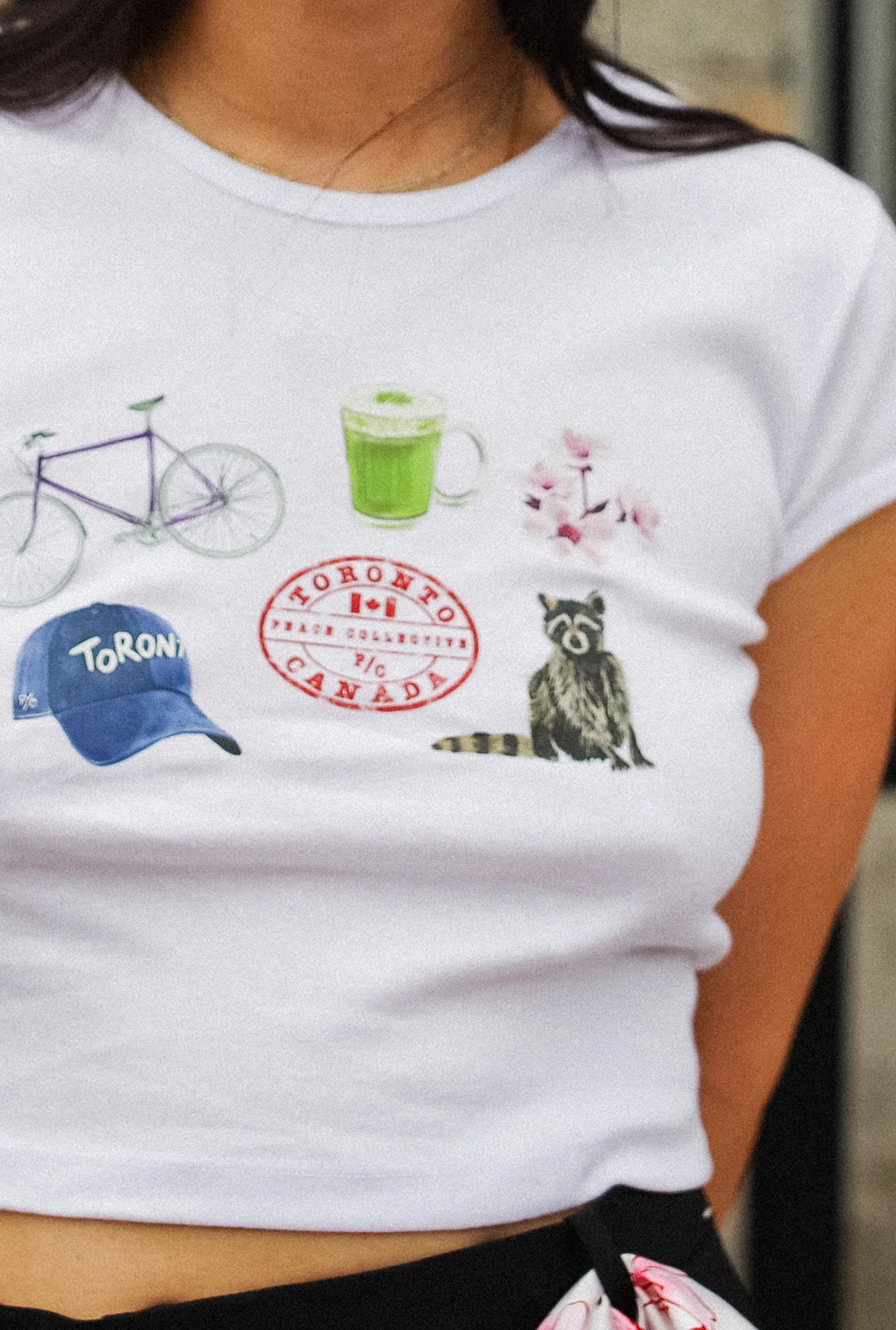 Toronto Destination Icons Baby Tee - White - Image 3
