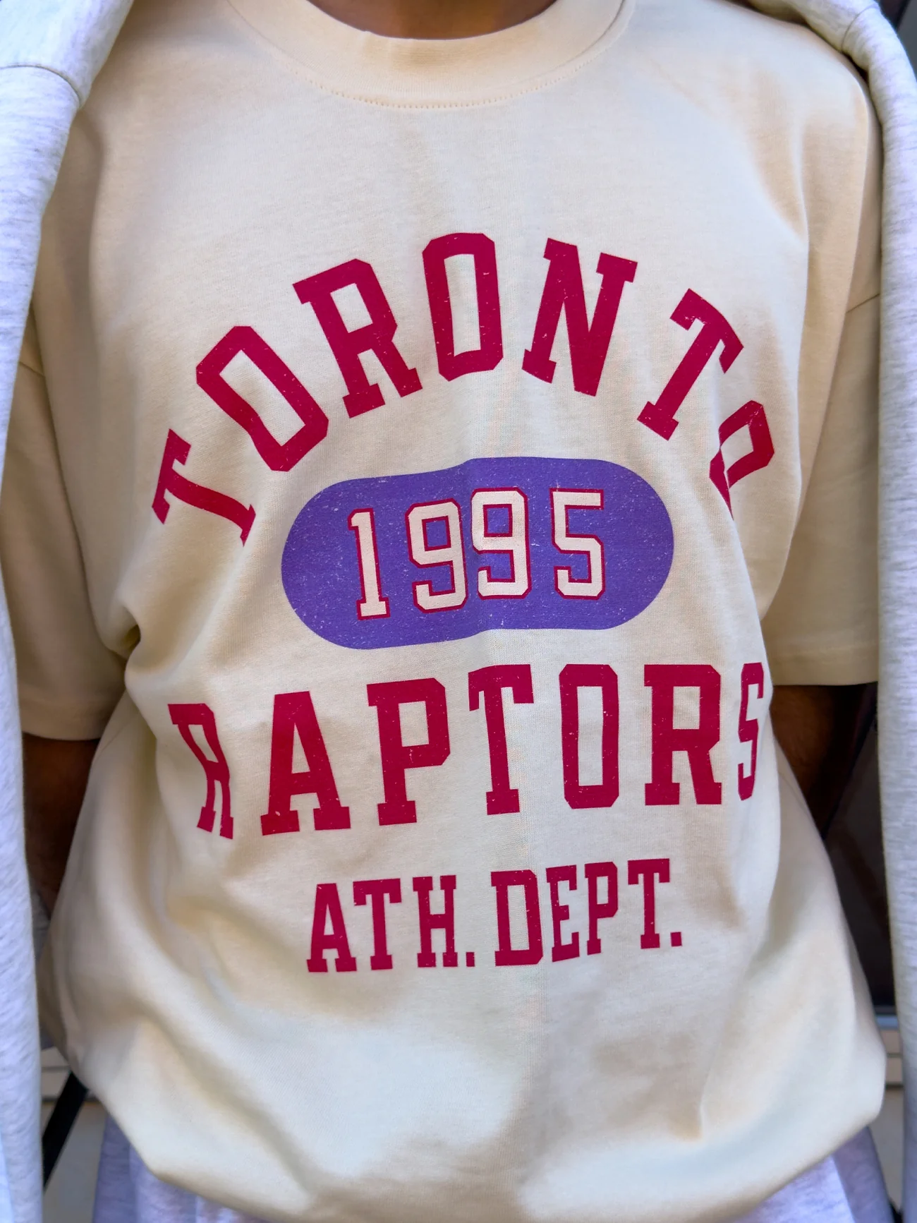 Toronto Raptors Athletic Club Heavyweight T-Shirt - Ivory - Image 2