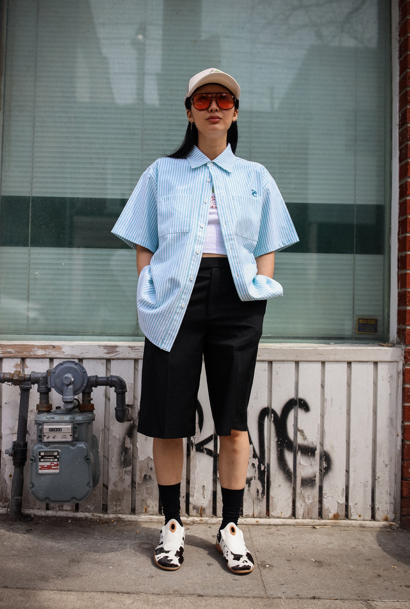 Toronto Short Sleeve Button-Up Shirt - Blue - Image 5