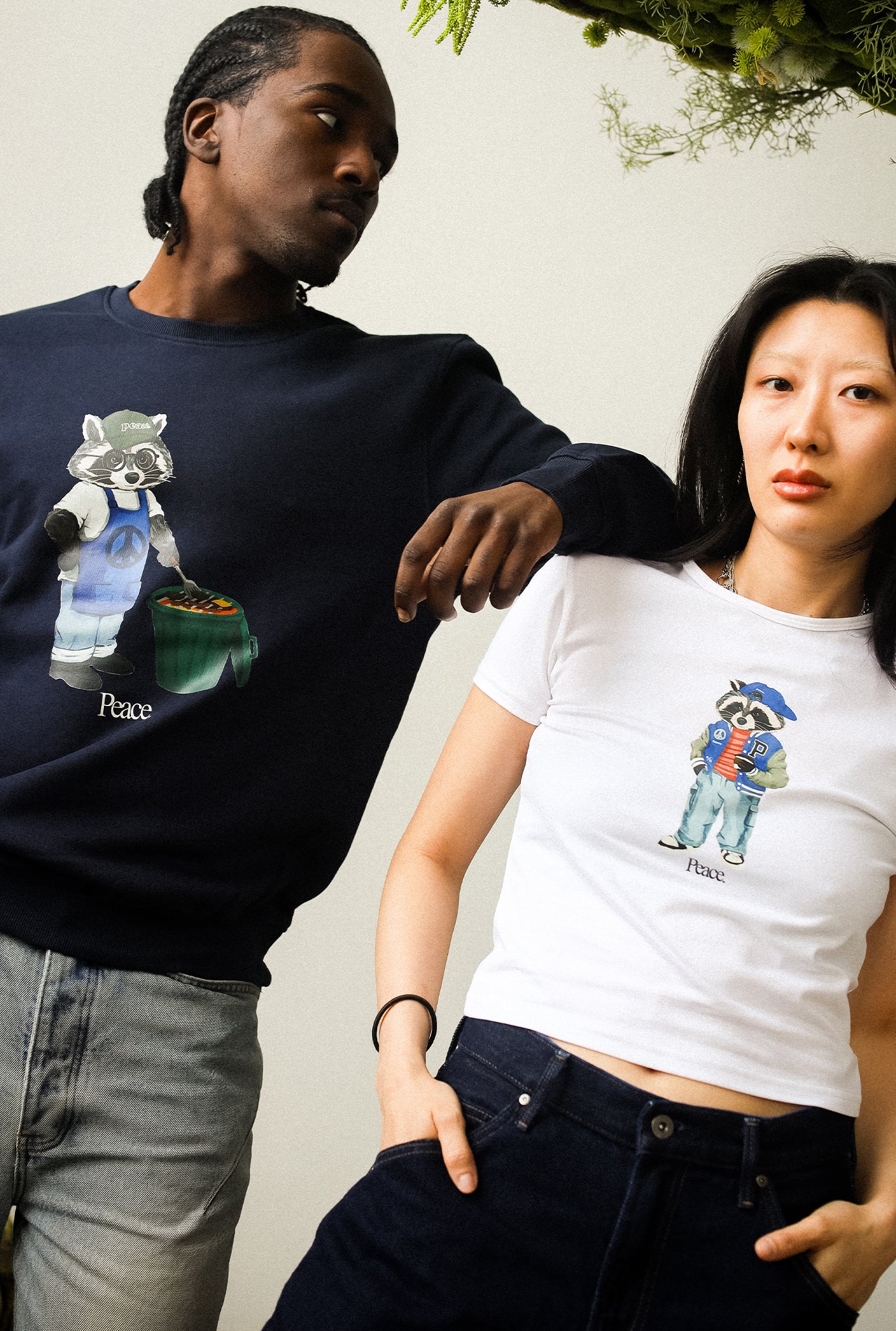 Trash Teddy Summer Vacation: BBQ Teddy Crewneck - Navy - Image 2